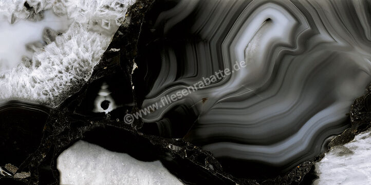  Emilceramica Tele Di Marmo Precious Agate Black 60x120 cm Bodenfliese / Wandfliese Glänzend Eben Full Lappato ELN2 | 678407