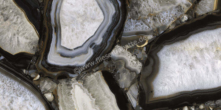  Emilceramica Tele Di Marmo Precious Agate Black 60x120 cm Bodenfliese / Wandfliese Glänzend Eben Full Lappato ELN2 | 678413