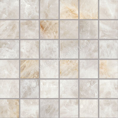  Emilceramica Tele Di Marmo Precious Crystal Ambra 30x30 cm Mosaik 5x5 Glänzend Eben Full Lappato ELVD | 678458