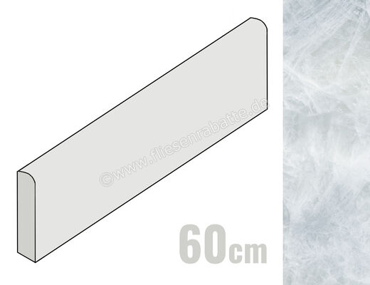  Emilceramica Tele Di Marmo Precious Crystal Azure 7x60 cm Sockel Matt Eben Silktech ELVS | 678491