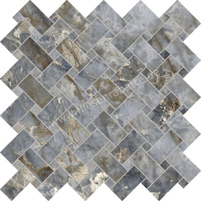 Emilceramica Tele Di Marmo Revolution Blu Ande 30x30 cm Mosaik Intrecci Matt Eben Naturale EHPH | 678518