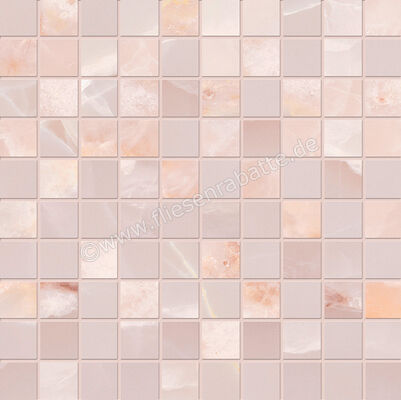  Emilceramica Tele Di Marmo Onyx Onyx Pink 30x30 cm Mosaik 3x3 Matt Eben Silktech EKZ5 | 678611