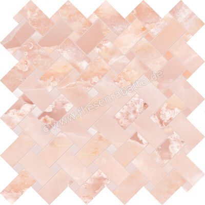  Emilceramica Tele Di Marmo Onyx Onyx Pink 30x30 cm Mosaik Intrecci Matt Eben Silktech EKZJ | 678626