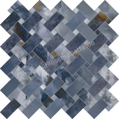  Emilceramica Tele Di Marmo Onyx Onyx Blue 30x30 cm Mosaik Intrecci Matt Eben Silktech EKZM | 678635