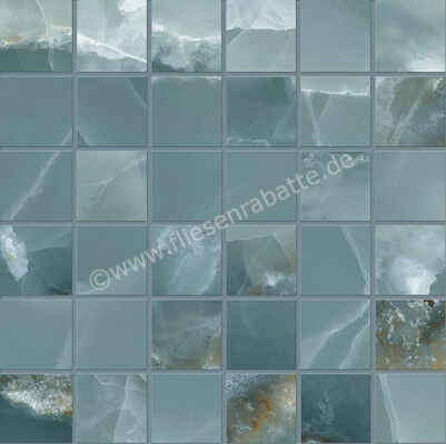  Emilceramica Tele Di Marmo Onyx Onyx Green 30x30 cm Mosaik 5x5 Glänzend Eben Full Lappato EKZ1 | 678647