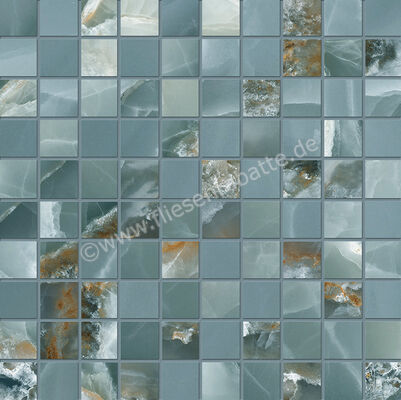  Emilceramica Tele Di Marmo Onyx Onyx Green 30x30 cm Mosaik 3x3 Glänzend Eben Full Lappato EKZE | 678662