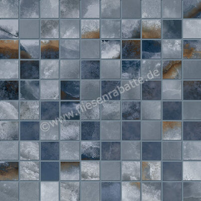  Emilceramica Tele Di Marmo Onyx Onyx Blue 30x30 cm Mosaik 3x3 Glänzend Eben Full Lappato EKZF | 678665