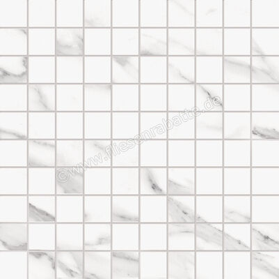  Emilceramica Tele Di Marmo Statuario Michelangelo 30x30 cm Mosaik 3x3 Matt Eben Naturale EDQ5 | 678671