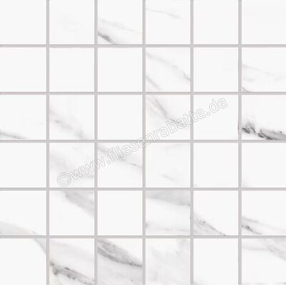  Emilceramica Tele Di Marmo Statuario Michelangelo 30x30 cm Mosaik 5x5 Matt Eben Naturale EDRK | 678674