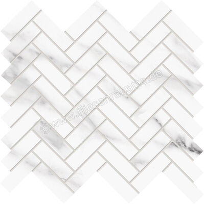  Emilceramica Tele Di Marmo Statuario Michelangelo 31.9x28.3 cm Mosaik Trama Glänzend Eben Full Lappato EEGW | 678680