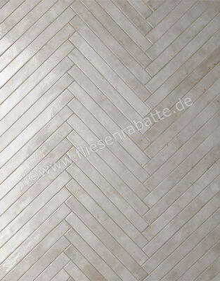  Ceramica Rondine Colors Light Grey 4.8x45 cm Bodenfliese / Wandfliese Brick Glänzend Strukturiert Naturale J92078 | 679322