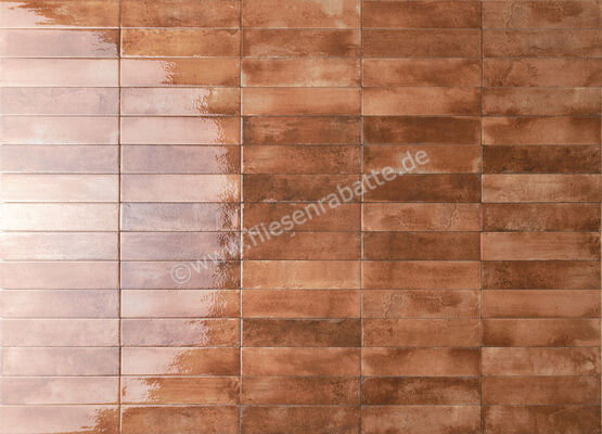  Ceramica Rondine Mojave Cotto 6x25 cm Bodenfliese / Wandfliese Brick Glänzend Strukturiert Naturale J91277 | 680189