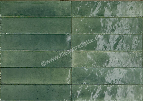  Ragno Look Verde 6x24 cm Dekor Glänzend Strukturiert Naturale RCTZ | 680402