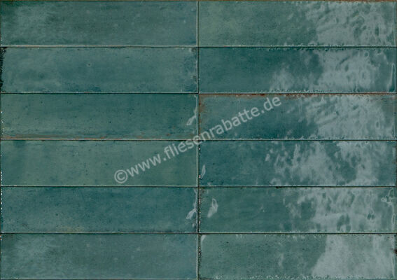  Ragno Look Turchese 6x24 cm Dekor Glänzend Strukturiert Naturale RCU0 | 680405