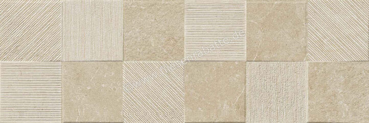 Ragno Eterna Greige 30x90 cm Wandfliese Quadro 3D Matt Strukturiert Naturale R8HW | 680837