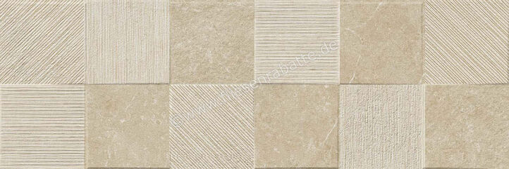  Ragno Eterna Greige 30x90 cm Wandfliese Quadro 3D Matt Strukturiert Naturale R8HW | 680840
