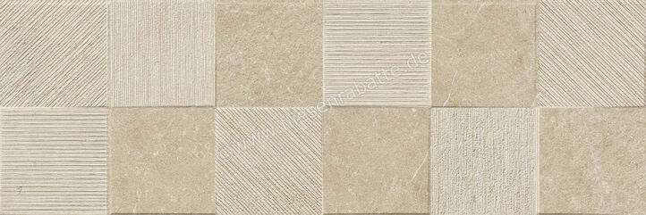  Ragno Eterna Greige 30x90 cm Wandfliese Quadro 3D Matt Strukturiert Naturale R8HW | 680846