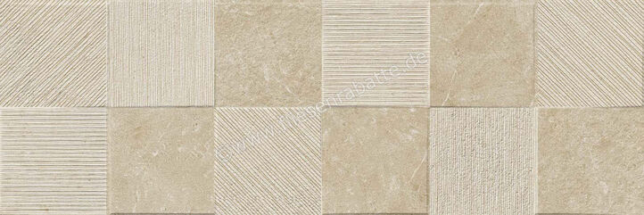  Ragno Eterna Greige 30x90 cm Wandfliese Quadro 3D Matt Strukturiert Naturale R8HW | 680852