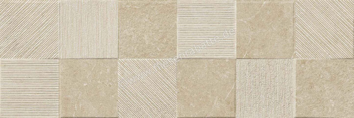  Ragno Eterna Greige 30x90 cm Wandfliese Quadro 3D Matt Strukturiert Naturale R8HW | 680858