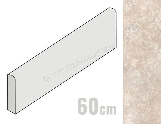  Ragno Realstone_Travertino Cross Noce 7x60 cm Sockel Matt Eben Naturale RCJA | 683117