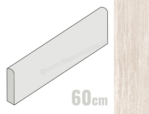  Ragno Realstone_Travertino Vein Bianco 7x60 cm Sockel Matt Eben Naturale RCJC | 683120
