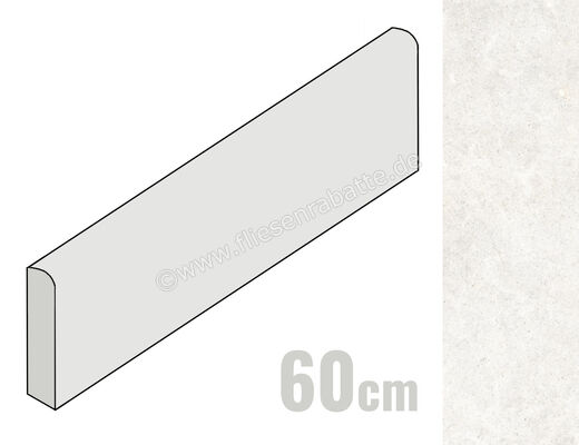 Ragno Richmond Ivory 7x60 cm Sockel Matt Eben Naturale RAQZ | 683447