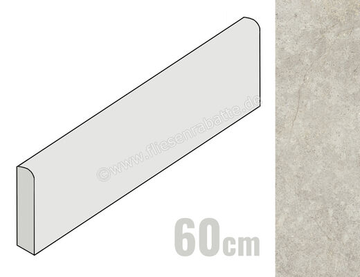  Ragno Richmond Taupe 7x60 cm Sockel Matt Eben Naturale RAR0 | 683450