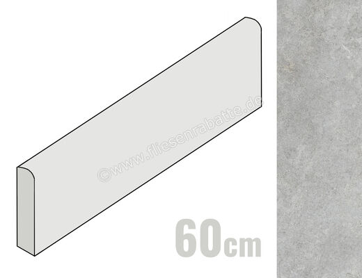  Ragno Richmond Silver 7x60 cm Sockel Matt Eben Naturale RAR2 | 683456