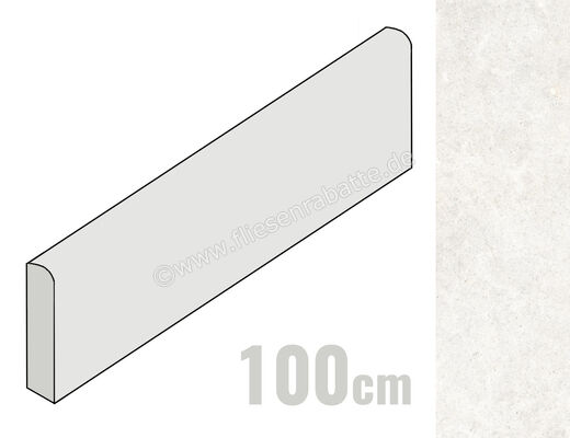  Ragno Richmond Ivory 7x100 cm Sockel Matt Eben Naturale RAR5 | 683462