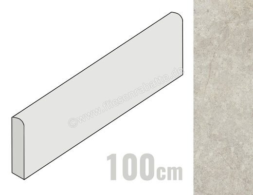  Ragno Richmond Taupe 7x100 cm Sockel Matt Eben Naturale RAR7 | 683465