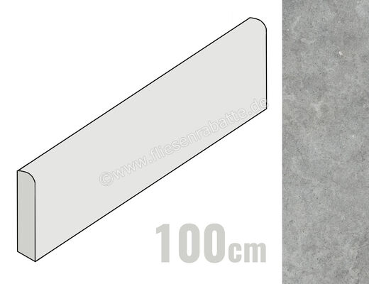 Ragno Richmond Carbon 7x100 cm Sockel Matt Eben Naturale RARA | 683474