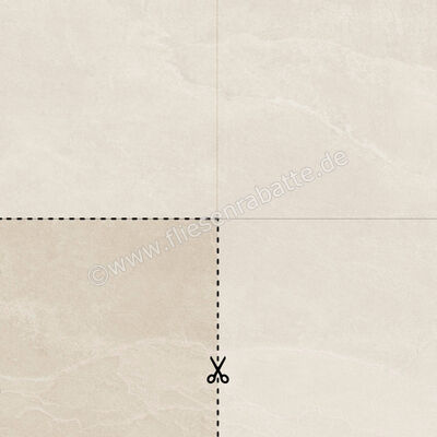  Imola Ceramica Azuma Rock Outdoor Ivory AV 45x45x2 cm Terrassenplatte Schnittmuster Matt Eben Naturale A.RCK 90AV ASRM SM | 683951