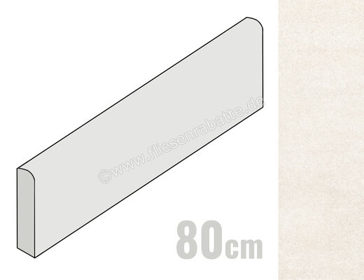  Ragno Quiet Ivory 7x80 cm Sockel Matt Eben Naturale RDLX | 685268