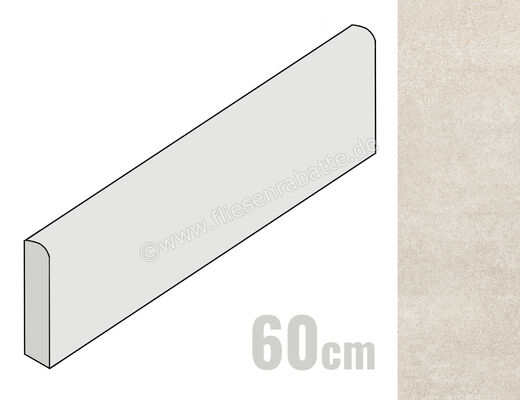  Ragno Quiet Beige 7x60 cm Sockel Matt Eben Naturale RDM1 | 685280