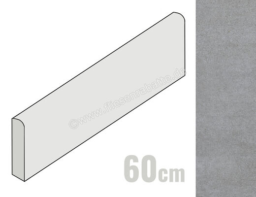  Ragno Quiet Grey 7x60 cm Sockel Matt Eben Naturale RDM3 | 685286