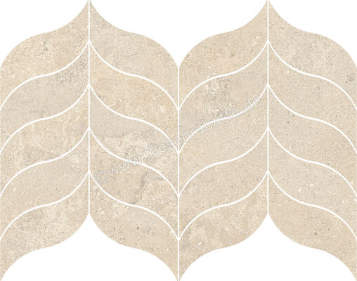  Ragno Stoneplay Mayenne Beige 31x39 cm Mosaik Foglia Matt Strukturiert Naturale RD09 | 686609