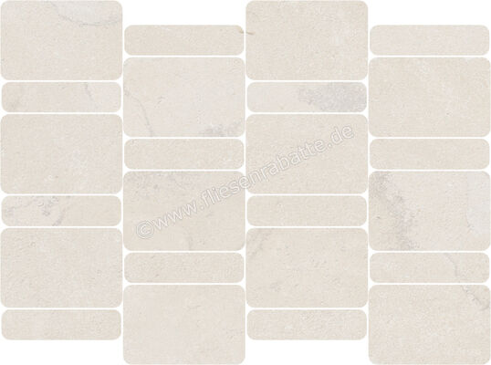  Ragno Stoneplay Cliff Bianco 29x39 cm Mosaik Domino Matt Strukturiert Naturale RD07 | 686615