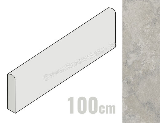  Ragno Stoneplay Cliff Grey 7x100 cm Sockel Matt Strukturiert Naturale RCYK | 686921