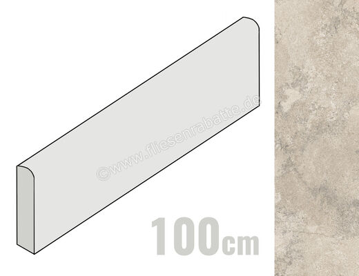  Ragno Stoneplay Cliff Beige 7x100 cm Sockel Matt Strukturiert Naturale RCYM | 686927