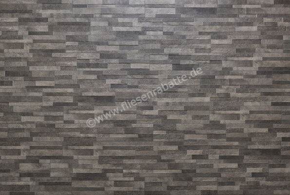  Ceramica Rondine Volcano 3D Dark 15x61 cm Wandfliese Matt Strukturiert Naturale J88899 | 694916