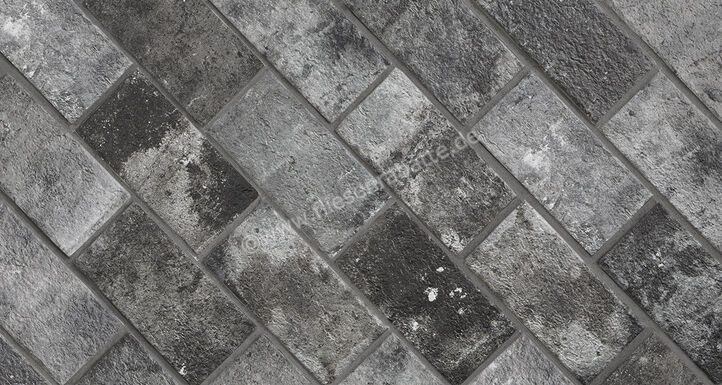  Ceramica Rondine London Charcoal 13x25 cm Bodenfliese / Wandfliese Brick Matt Strukturiert Naturale J85940 | 695237