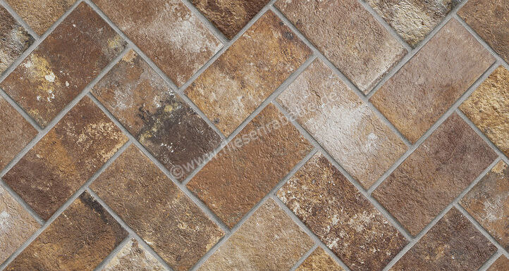  Ceramica Rondine London Sunset 13x25 cm Bodenfliese / Wandfliese Brick Matt Strukturiert Naturale J85943 | 695246
