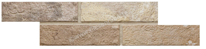  Ceramica Rondine Bristol Cream 6x25 cm Bodenfliese / Wandfliese Brick Glänzend Strukturiert Naturale J85667 | 695273