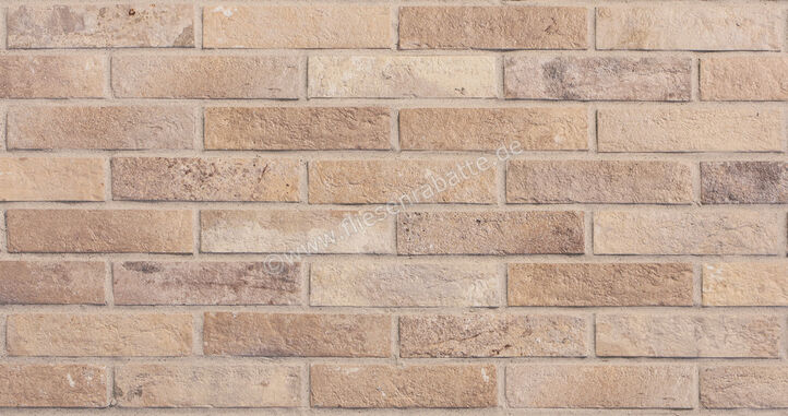  Ceramica Rondine Bristol Cream 6x25 cm Bodenfliese / Wandfliese Brick Glänzend Strukturiert Naturale J85667 | 695276