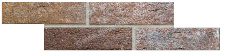  Ceramica Rondine Bristol Red 6x25 cm Bodenfliese / Wandfliese Brick Glänzend Strukturiert Naturale J85669 | 695285