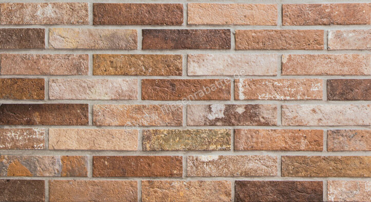  Ceramica Rondine Bristol Red 6x25 cm Bodenfliese / Wandfliese Brick Glänzend Strukturiert Naturale J85669 | 695288