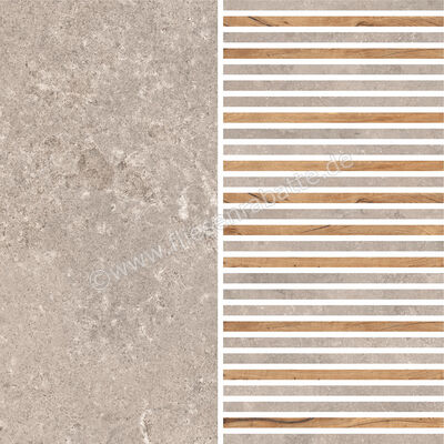  Ceramica Rondine Portland Rock Taupe 30x30 cm Mosaik Elementi Matt Strukturiert Naturale J94123 | 695828
