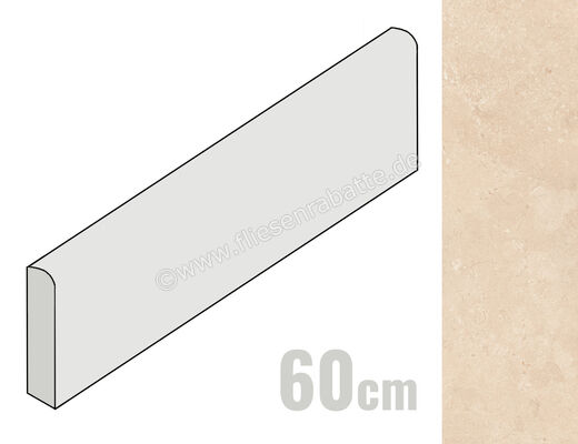  Ceramica Rondine Portland Rock Beige 7.5x60 cm Sockel Matt Strukturiert Naturale J94136 | 695846