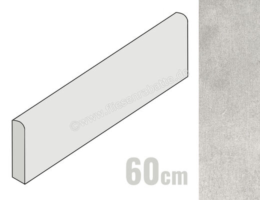 Ceramica Rondine Volcano Steel 7.5x60 cm Sockel Matt Eben Naturale J91875 | 696143