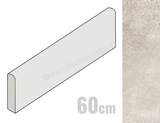  Ceramica Rondine Volcano Beige 7.5x60 cm Sockel Matt Eben Naturale J86855 | 696146